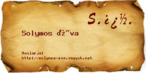 Solymos Éva névjegykártya